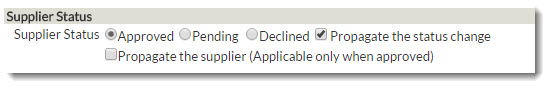 Supplier Status